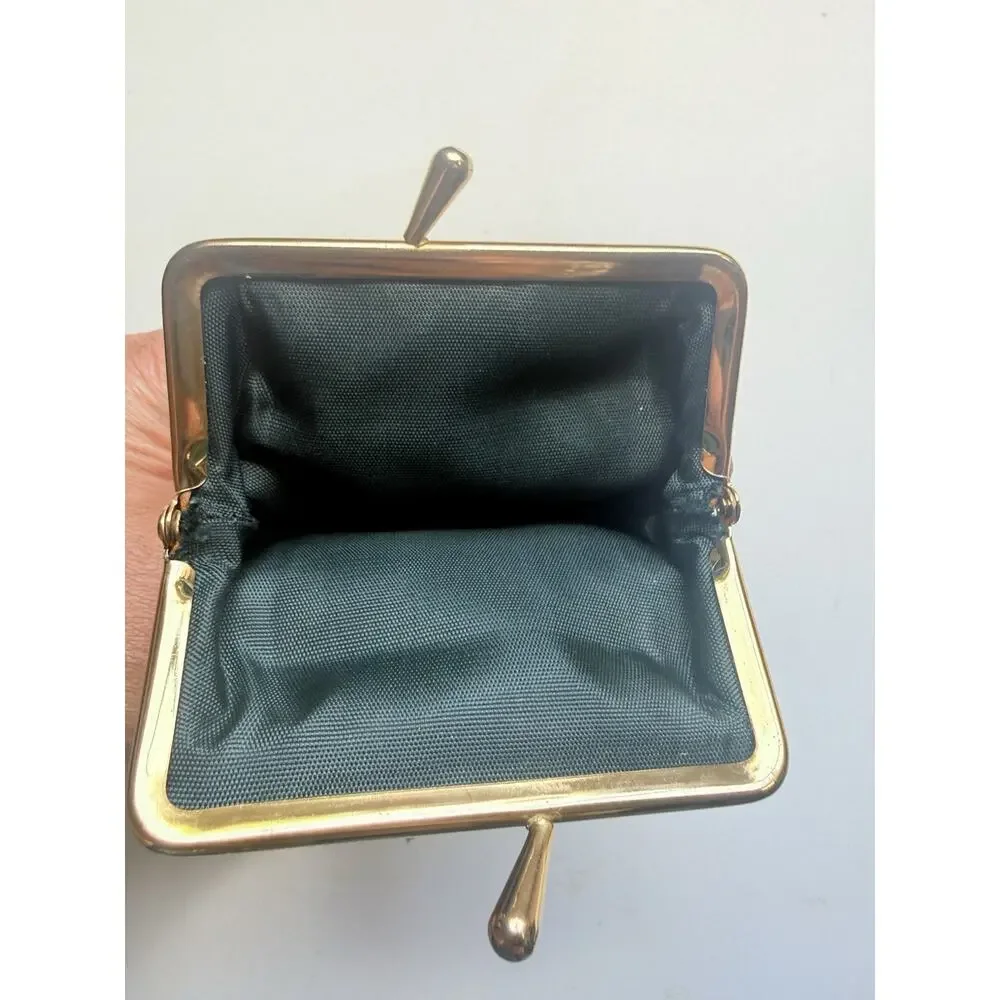 Vintage Leather Tobacco Pouch Cigarette Case Coin Purse Tooled Kiss Lock Swiss